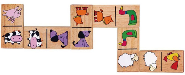 Drvene domine - životinje Viga Toys 59622 - dodatni pogled