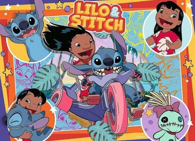 Slagalice puzzle za decu 4x100 delova Disney Lilo and Stitch Ravensburger 05731