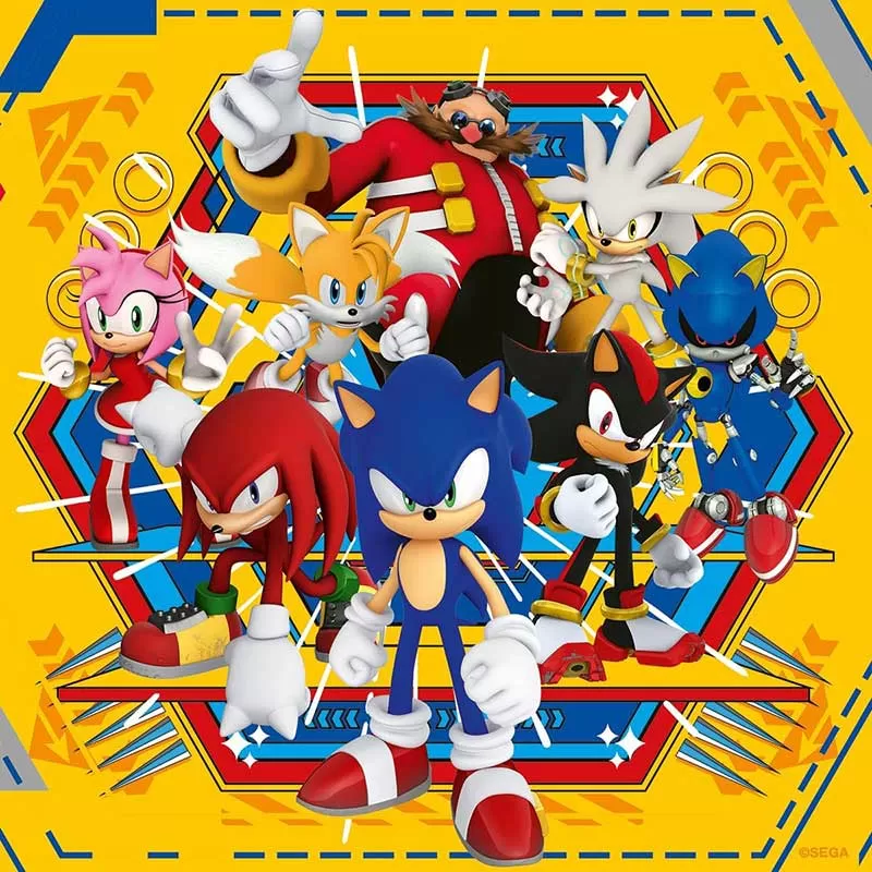 Slagalice puzzle za decu 3x49 delova Sonic the Hedgehog Ravensburger 12001133