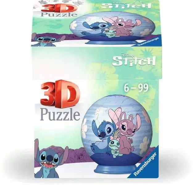3D Puzzle slagalica Lopta 54 dela Disney Stitch and Angel Ravensburger 11599