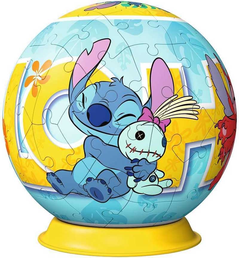 3D Puzzle slagalica Lopta 72 dela Disney Stitch Aloha Ravensburger 11596 - dodatni pogled