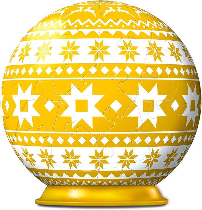 Novogodišnja kugla 3D Puzzle 54 dela Winter yellow Ravensburger 11269 - dodatni pogled