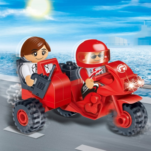 BanBao kockice Motor sa prikolicom 8781 - dodatni pogled