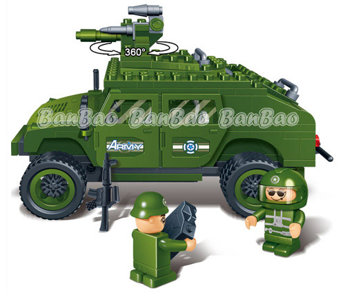 BanBao kockice Vojno vozilo sa mitraljezom 8842 - dodatni pogled