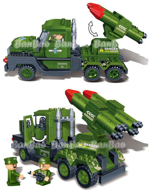 BanBao kockice Vojno vozilo sa raketama 8844 - dodatni pogled