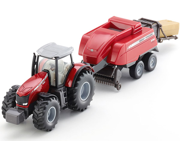 Siku Massey-Ferguson 8690 Traktor sa prikolicom za baliranje sena 1951 - dodatni pogled