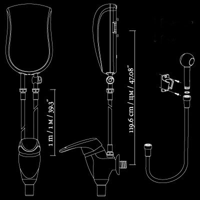 Protočni bojler Presto 44O 4,4 kW sa tušem 195045 - dodatni pogled
