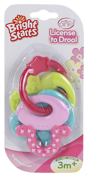 Bright Starts Glodalica za bebe - Devojčicama dozvoljeno žvakanje - dodatni pogled