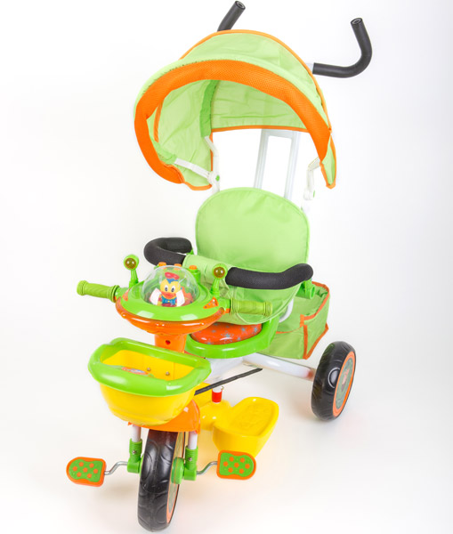 Tricikl - guralica sa suncobranom LMX-010A zeleni - dodatni pogled
