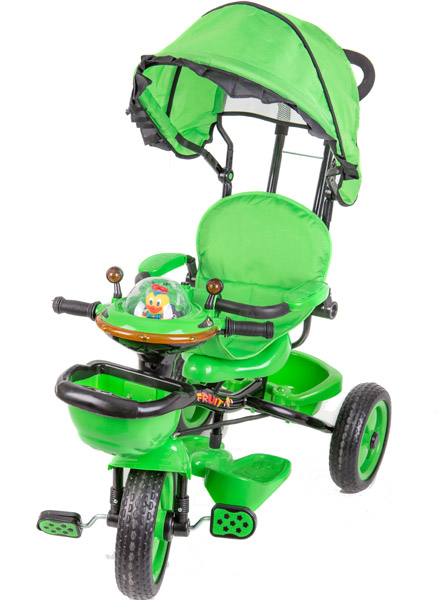 Tricikl - guralica sa suncobranom LMX-202 zeleni - dodatni pogled