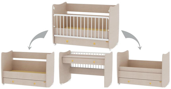 Lorelli Drveni krevetac Dream White Violet - dodatni pogled