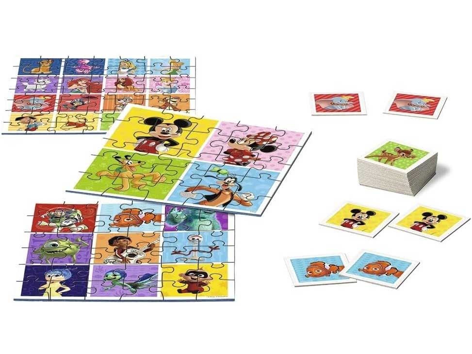 Disney junaci 2u1 Društvena igra Memorija + 3 Puzzle Ravensburger 20985 - dodatni pogled