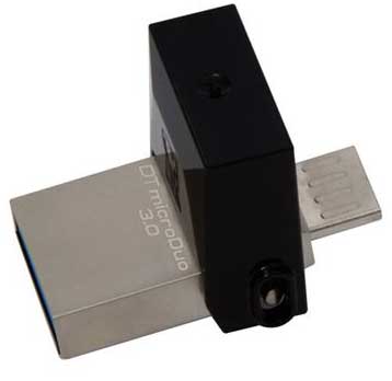 USB flash memorija Kingston DataTraveler microDuo DTDUO3/64GB za proširenje memorije telefona - dodatni pogled