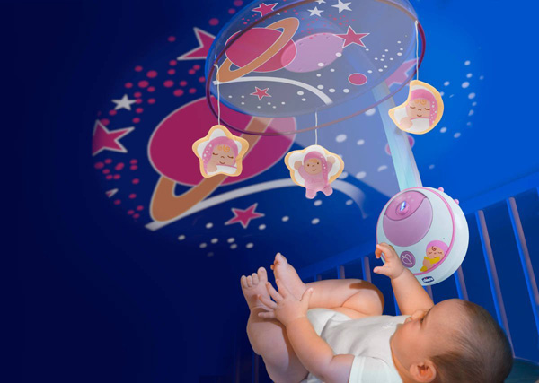 Chicco Muzička vrteška za krevetac Magične ružičaste zvezde 00002429100000 - dodatni pogled