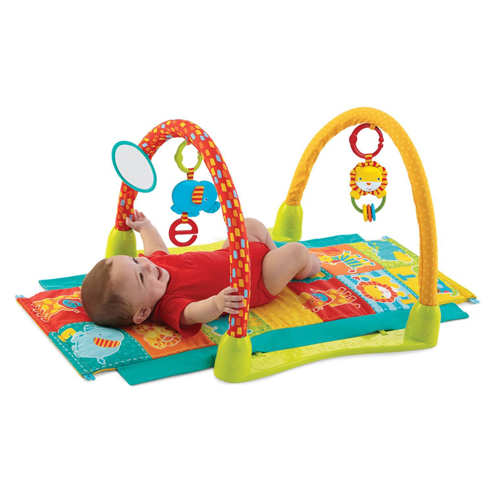 Bright Starts 3u1 Bebi gimnastika - tunel - prostirka za igru Jungle Fun - dodatni pogled