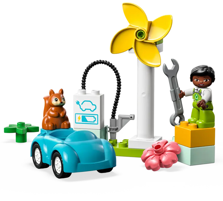 LEGO® DUPLO® Kocke Vetrenjača i električni auto 10985 - dodatni pogled