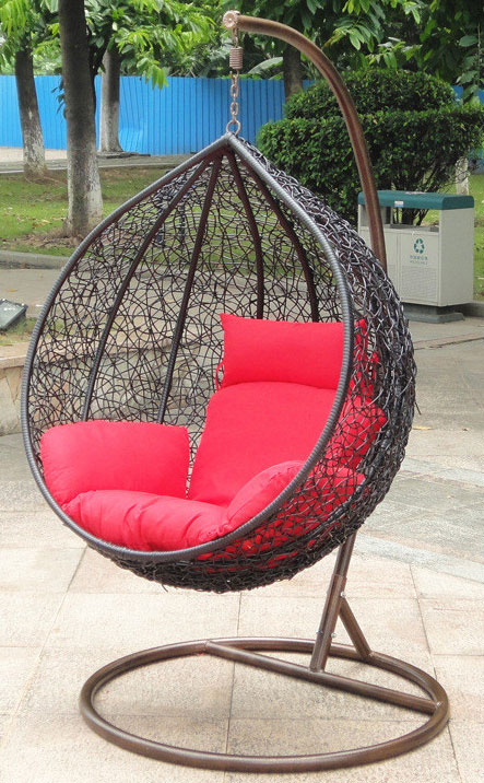 Viseća Ljuljaška od Pletenog Wicker Ratana Sa Jastukom - Anguilla - dodatni pogled