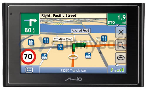 Mio PND Moov 330U - GPS uređaj - dodatni pogled