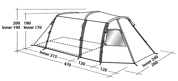 Šator za četiri osobe Easy Camp Wilmington 400 120134 - dodatni pogled