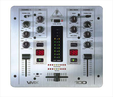 Behringer VMX100 - dvokanalna DJ mikseta - dodatni pogled