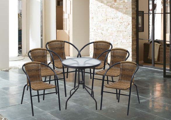 Garnitura od Ratana Wicker - 6 Stolica + Sto - Cristobal 6 - dodatni pogled