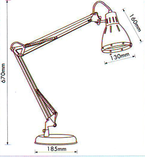 Stona tehnička lampa sa postoljem EL7930 crna - dodatni pogled