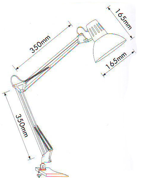 Stona tehnička lampa sa stegom EL7944 srebrna - dodatni pogled