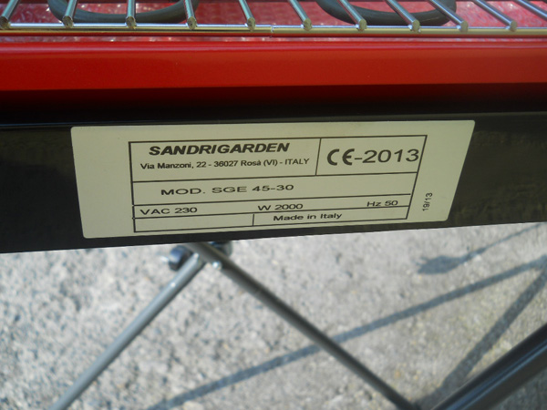 Električni roštilj Sandrigarden SGE 45-30 - dodatni pogled