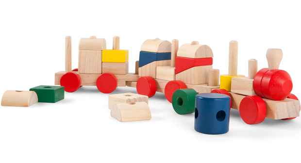 Vozić od drvenih kockica Pino Toys express 7265-2 - dodatni pogled