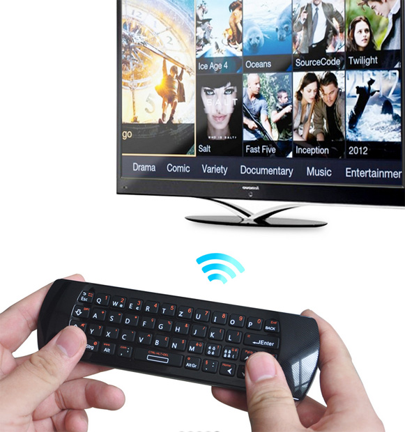 Žiroskopski daljinski upravljač sa tastaturom i funkcijom miša AirMouse Riitek i25 - dodatni pogled