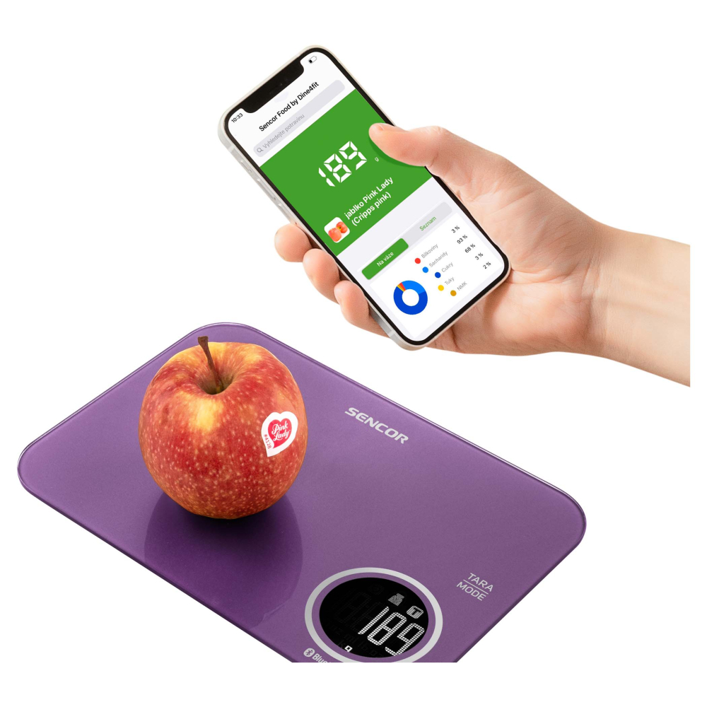 Pametna Bluetooth kuhinjska vaga SENCOR SKS 7073VT - dodatni pogled
