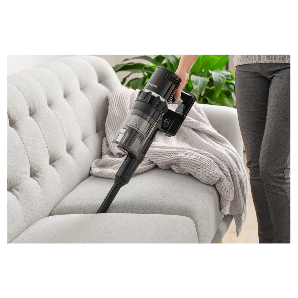 Bežični štapni usisivač 2 u 1 sa posudom Sencor SVC 7523BK - dodatni pogled