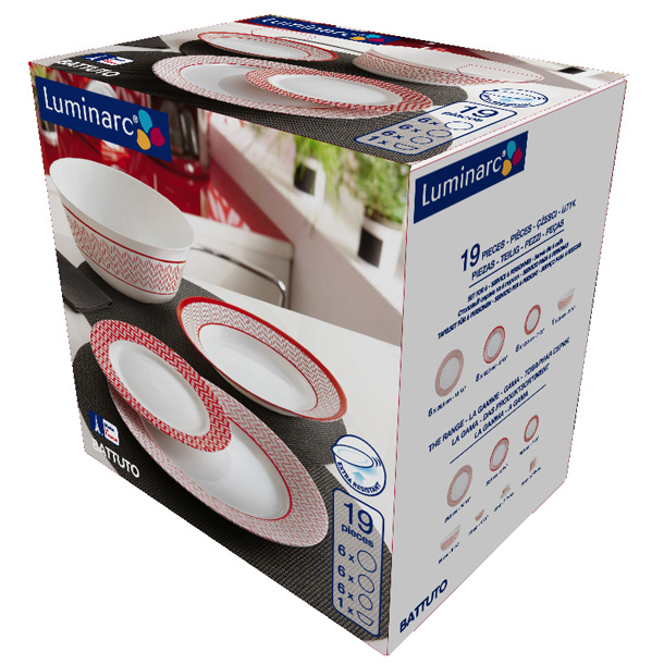 Luminarc Servis Tanjira Battuto J7844 19 delova - dodatni pogled