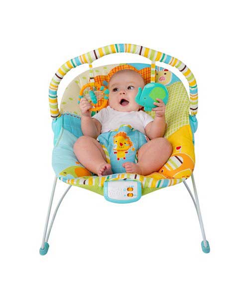 Bright Starts Ležaljka za bebe sa vibracijom i pesmicama Vesela džungla - dodatni pogled