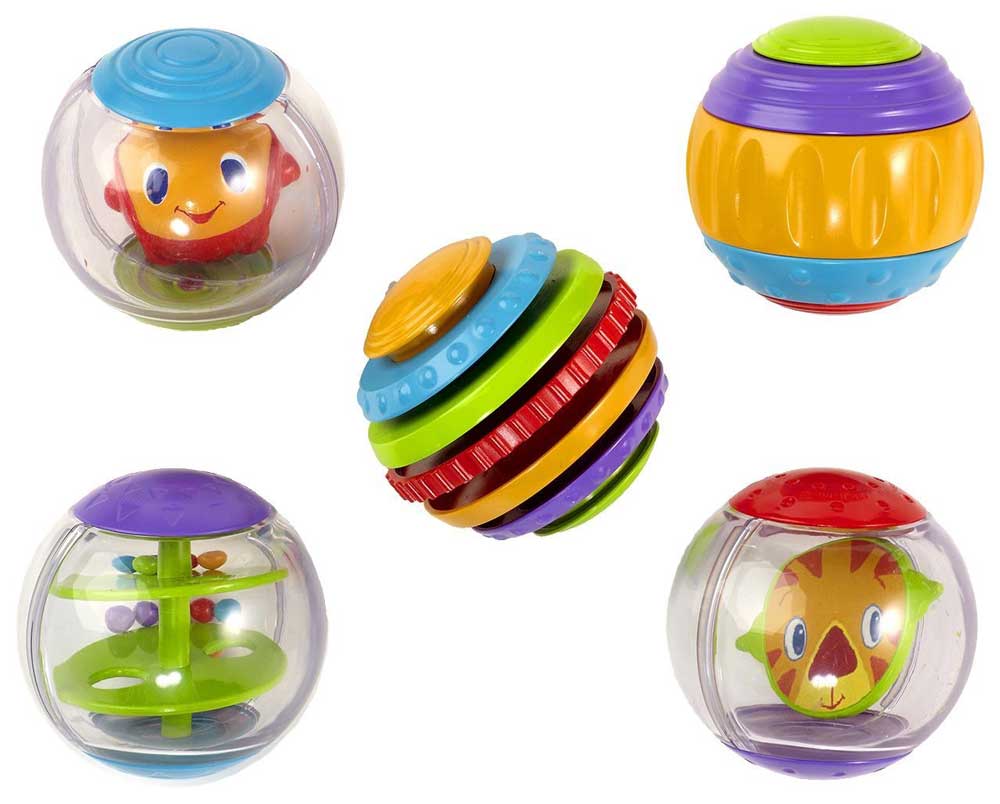 Bright Starts Bebi aktiviti loptice - zvečkice - dodatni pogled