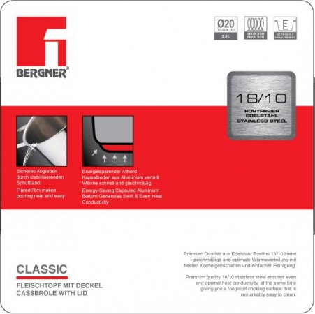 Bergner Šerpa sa poklopcem 5.7l Classic BG-6295 - dodatni pogled