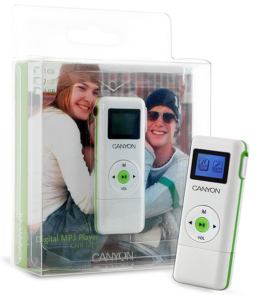 Canyon MP3 player sa FM prijemnikom i diktafonom - 4 GB - dodatni pogled