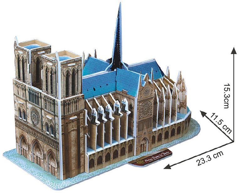 CUBIC FUN Noterdamska Katedrala Maketa 3D Puzzle 58097 - dodatni pogled