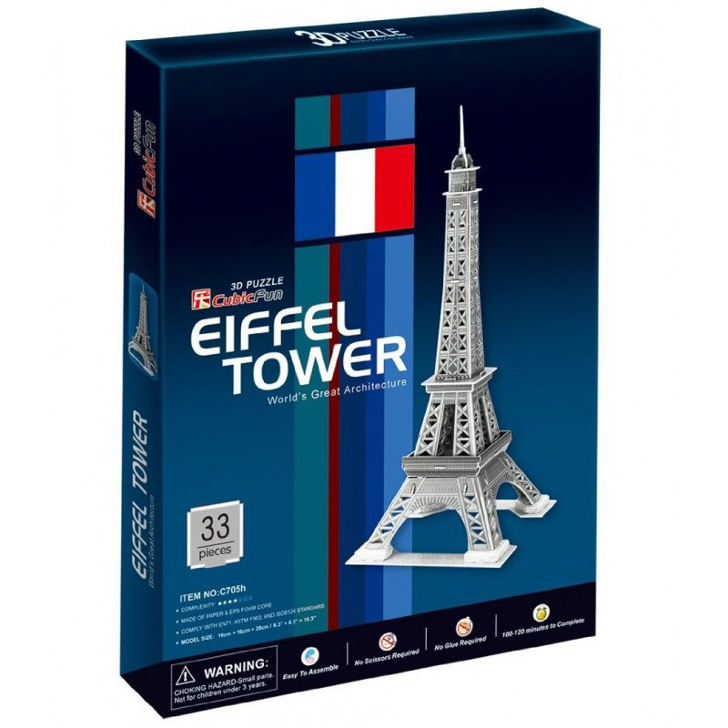 CUBIC FUN Ajfelova Kula Maketa 3D Puzzle P175 - dodatni pogled