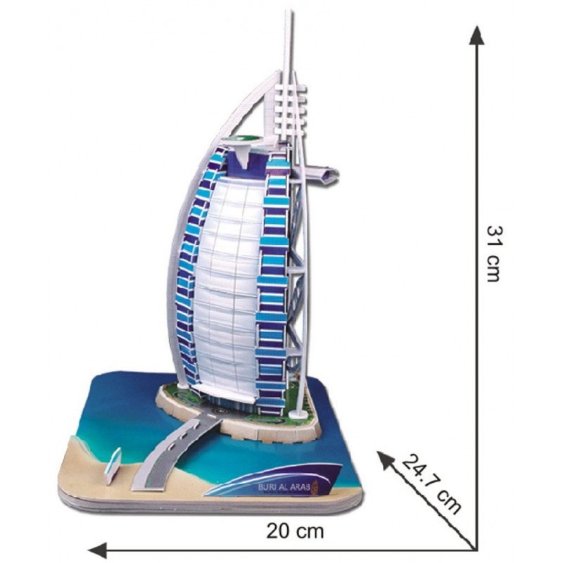 CUBIC FUN Burj Al Arab UAE Maketa 3D Puzzle P179 - dodatni pogled