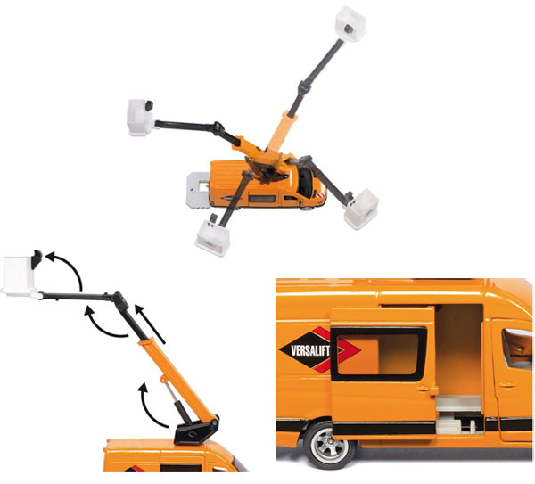 Siku kombi Mercedes-Benz Sprinter sa pokretnom dizalicom 1:50 1940 - dodatni pogled