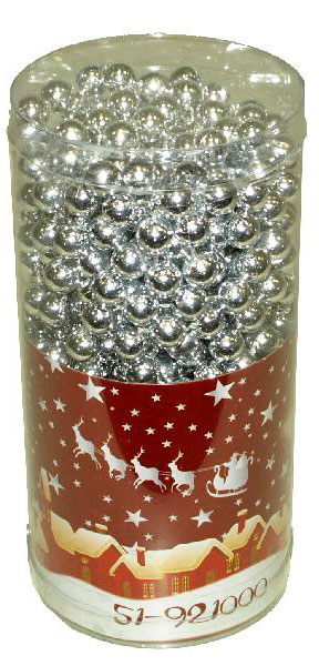 Perlice Za Ukrašavanje Jelke Lančić Srebrni 10 m - dodatni pogled