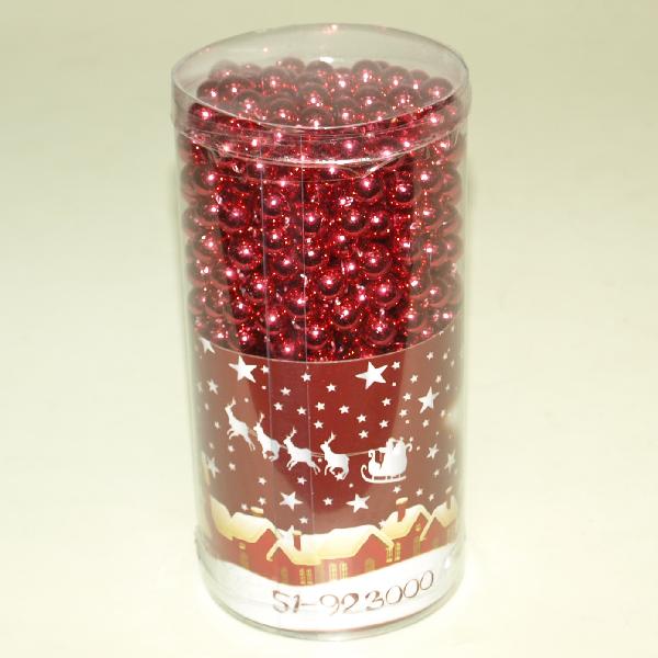 Perlice Za Ukrašavanje Jelke Lančić Crveni 10 m - dodatni pogled