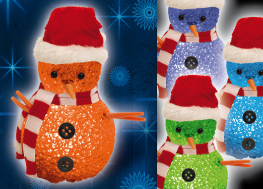 Svetleći Sneško Belić sa multikolor LED diodom 3 kom - dodatni pogled