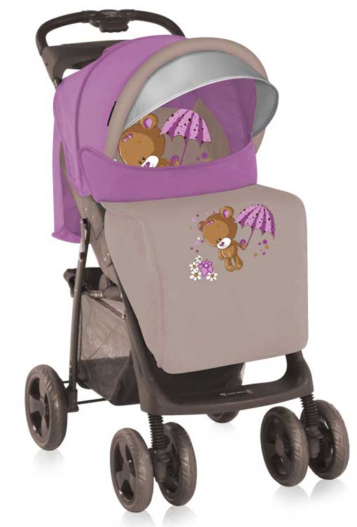 Bertoni Lorelli Kolica Foxy sa prekrivačem Beige n Violet Bear - dodatni pogled