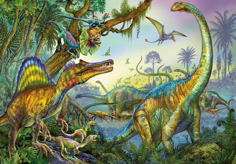Ravensburger puzzle Dečije puzle - 2x24 - Dinosaurusi - Prehistoric Giants 2x24 dela RA08890 - dodatni pogled