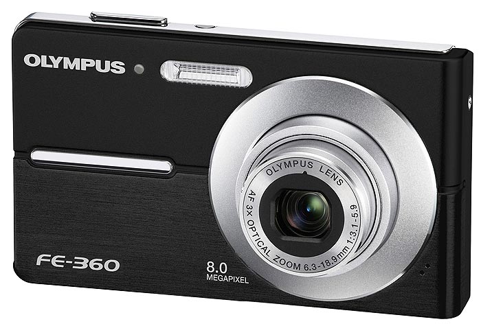 Olympus FE-360 - 3x optički zum, 8 MP - Black - dodatni pogled