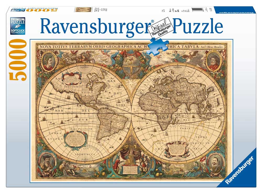 Ravensburger puzzle Antique World Map 5000 delova 17411 - dodatni pogled