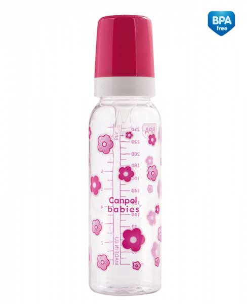 Canpol bebi flašica 250 ml plava/roze/zelena  11/810 - dodatni pogled