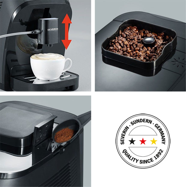 Severin aparat za espresso sa mlinom za kafu KV8051 - dodatni pogled